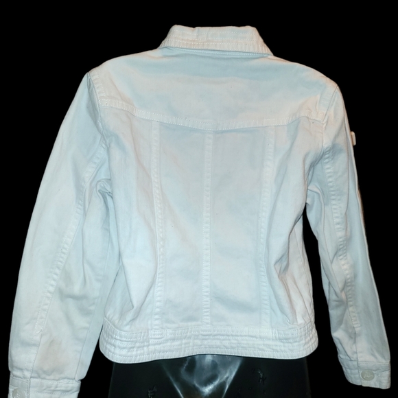 Jean Jacket White Denim Coldwater Creek - Picture 3 of 8